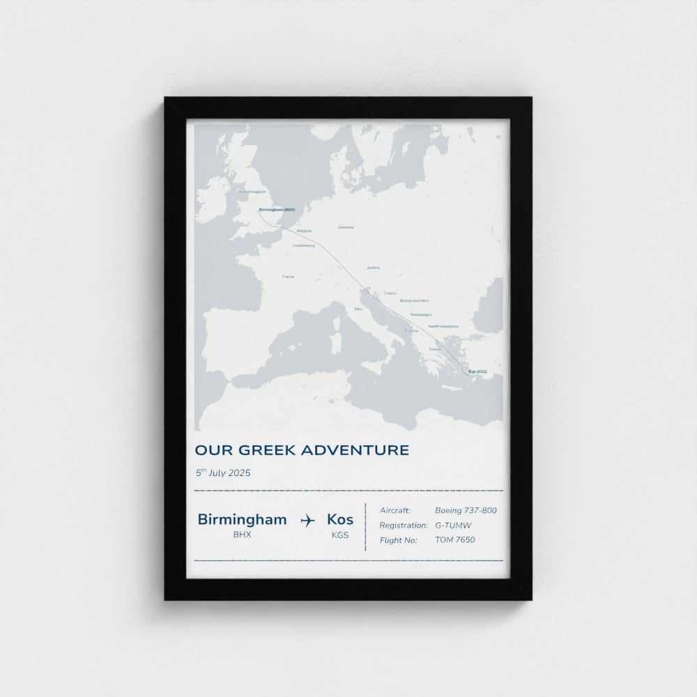 Custom Flight Path Map – Aviation Edition