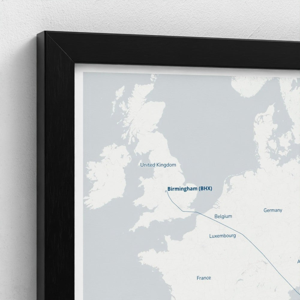 Custom Flight Path Map – Aviation Edition