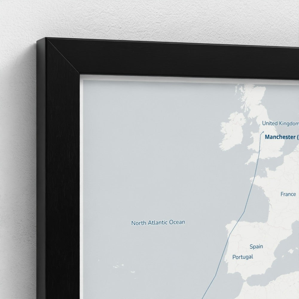 Custom Flight Path Map – Aviation Edition