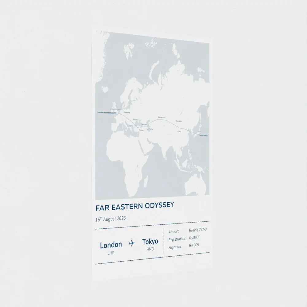 Angled large unframed Stories Mapped print example