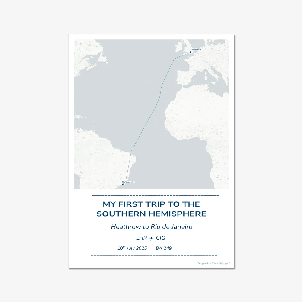 Unframed Stories Mapped print layout example